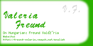 valeria freund business card